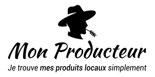 Logo Mon Producteur, version empilée, tout noir (520 × 260 px)